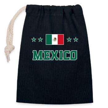 Mexico - Closable cotton gift bag (14x20cm) - navy - Front