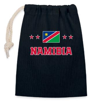 Namibia - Verschließbarer Geschenkbeutel aus Baumwolle (14x20cm) - Navy - Vorne