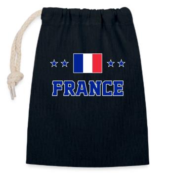 Frankreich - Verschließbarer Geschenkbeutel aus Baumwolle (14x20cm) - Navy - Vorne