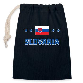 Slowakei - Verschließbarer Geschenkbeutel aus Baumwolle (14x20cm) - Navy - Vorne