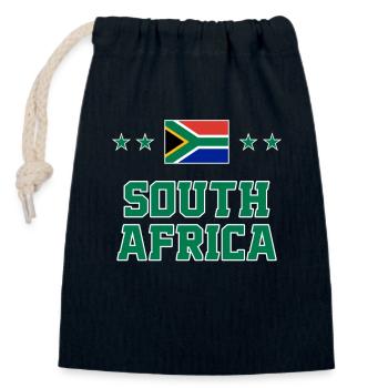 South Africa - Closable cotton gift bag (14x20cm) - navy - Front