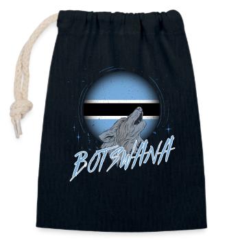 Botswana - Closable cotton gift bag (14x20cm) - navy - Front