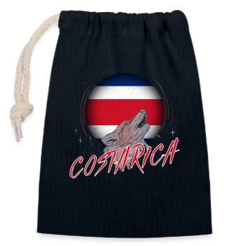 Costa Rica - Verschließbarer Geschenkbeutel aus Baumwolle (14x20cm) - Navy - Vorne