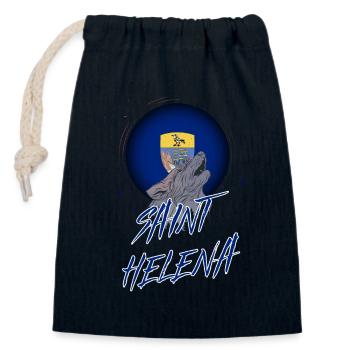 Saint Helena - Closable cotton gift bag (14x20cm) - navy - Front