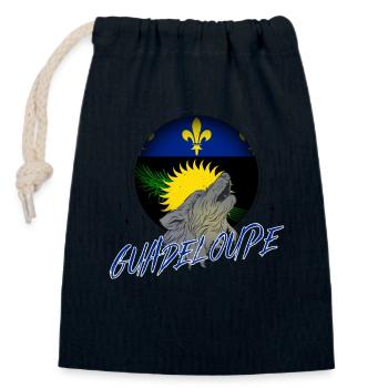 Guadeloupe - Verschließbarer Geschenkbeutel aus Baumwolle (14x20cm) - Navy - Vorne