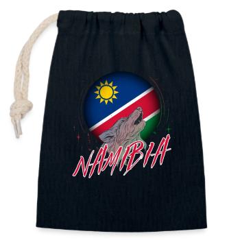 Namibia - Verschließbarer Geschenkbeutel aus Baumwolle (14x20cm) - Navy - Vorne