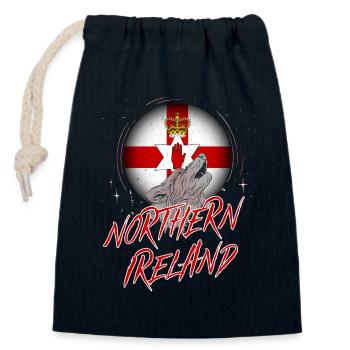 Irlande du Nord - Sac cadeau en coton avec cordon (14 x 20 cm) - bleu marine - Devant