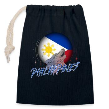 Philippines - Closable cotton gift bag (14x20cm) - navy - Front