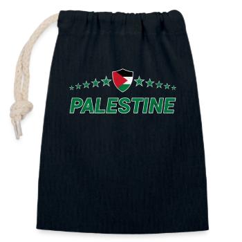 Palestine - Sac cadeau en coton avec cordon (14 x 20 cm) - bleu marine - Devant