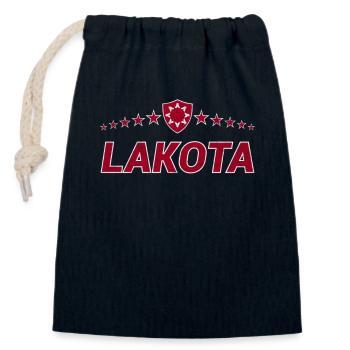 Lakota - Sac cadeau en coton avec cordon (14 x 20 cm) - bleu marine - Devant