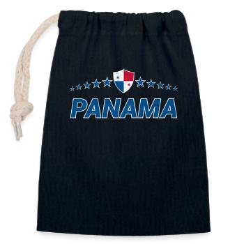 Panama - Verschließbarer Geschenkbeutel aus Baumwolle (14x20cm) - Navy - Vorne
