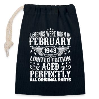 Legendär seit Februar 1943 - 81 Jahre alt - Verschließbarer Geschenkbeutel aus Baumwolle (14x20cm) - Navy - Vorne
