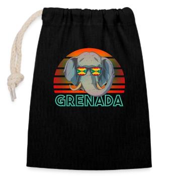 Grenade - Sac cadeau en coton avec cordon (14 x 20 cm) - noir - Devant