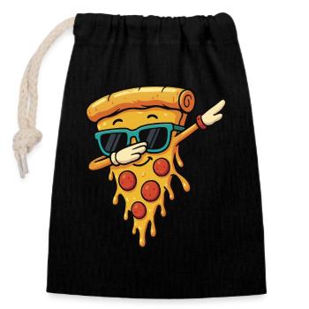 Cool Pizza Slice Lunettes de soleil Dab Pose Danse Dabbing - Sac cadeau en coton avec cordon (14 x 20 cm) - noir - Devant