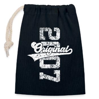 19E ANNIVERSAIRE ORIGINAL 2007 - Sac cadeau en coton avec cordon (14 x 20 cm) - bleu marine - Devant