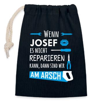 Lustiger Heimwerker und Handwerker Spruch Horst - Verschließbarer Geschenkbeutel aus Baumwolle (14x20cm) - Navy - Vorne