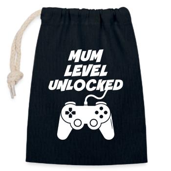 Mutter-Level freigeschaltet - Verschließbarer Geschenkbeutel aus Baumwolle (14x20cm) - Navy - Vorne