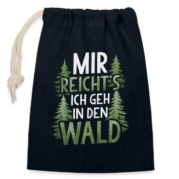 Wald Natur Bäume Waldarbeiter Waldliebhaber - Verschließbarer Geschenkbeutel aus Baumwolle (14x20cm) - Navy - Vorne