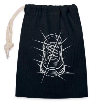 Run Through Pain – Spikeschuh Illustration - Verschließbarer Geschenkbeutel aus Baumwolle (14x20cm) - Navy - Vorne