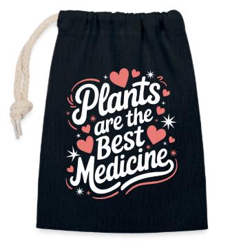 Vegetarian Vegan Veggie Vegetarian - Closable cotton gift bag (14x20cm) - navy - Front