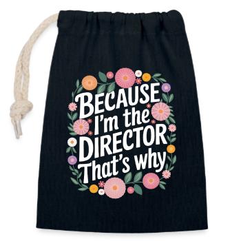 Filmmaker Film Director Cinematographer Film - Closable cotton gift bag (14x20cm) - navy - Front