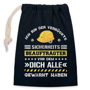 Safety Manager Sicherheitsbeauftragter - Verschließbarer Geschenkbeutel aus Baumwolle (14x20cm) - Navy - Vorne