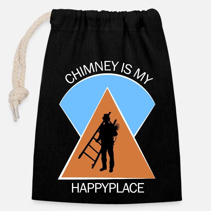 Chimney Sweep Chimney Sweep - Closable cotton gift bag (14x20cm) - black