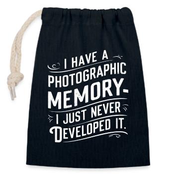 Photography Humor Photographer - Closable cotton gift bag (14x20cm) - navy - Front