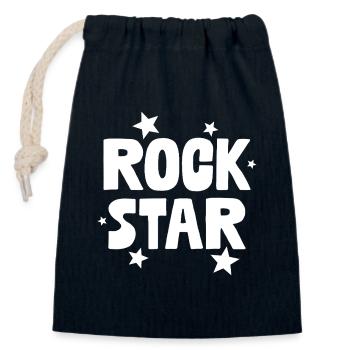 Rock Star - Verschließbarer Geschenkbeutel aus Baumwolle (14x20cm) - Navy - Vorne