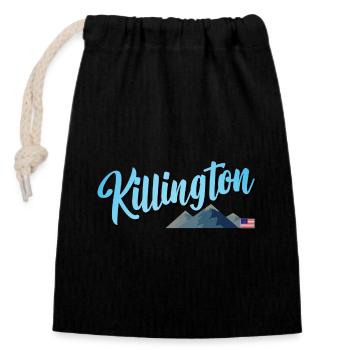 Killington Station de Ski - Sac cadeau en coton avec cordon (14 x 20 cm) - noir - Devant