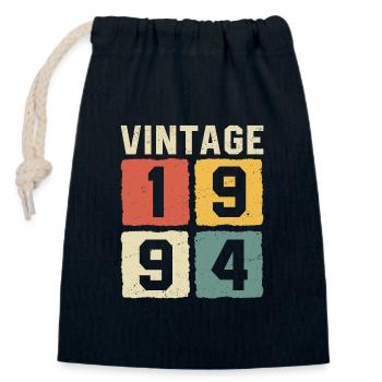 Vintage 1994 Geboren 1994 - Verschließbarer Geschenkbeutel aus Baumwolle (14x20cm) - Navy - Vorne