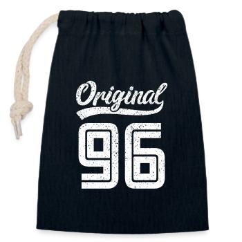 1996 Original 96 born 1996 - Closable cotton gift bag (14x20cm) - navy - Front