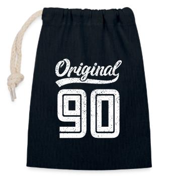 1990 Original 90 born 1990 - Closable cotton gift bag (14x20cm) - navy - Front