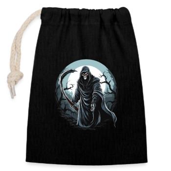 The Grim Reaper - Closable cotton gift bag (14x20cm) - black - Front
