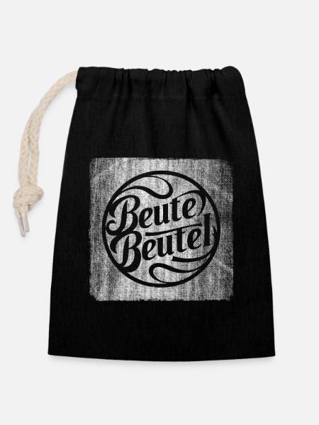Beutebeutel Beute Jäger Shopping Tasche - Verschließbarer Geschenkbeutel aus Baumwolle (14x20cm) - Schwarz