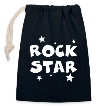Rock Star - Verschließbarer Geschenkbeutel aus Baumwolle (14x20cm) - Navy - Vorne