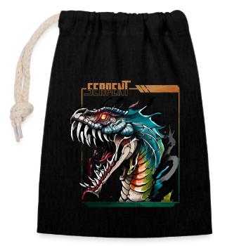 Serpent mystique : libérez la bête intérieure - Sac cadeau en coton avec cordon (14 x 20 cm) - noir - Devant