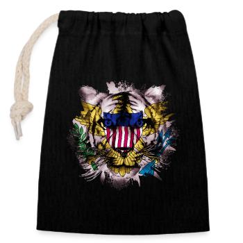American Virgin Islands - Closable cotton gift bag (14x20cm) - black - Front