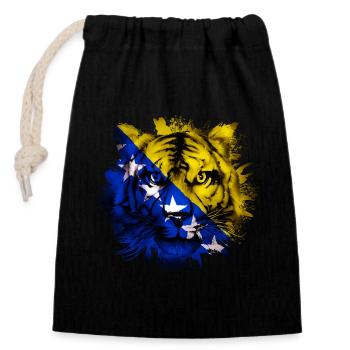 Bosnie et Herzégovine - Sac cadeau en coton avec cordon (14 x 20 cm) - noir - Devant