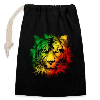 République du Congo - Sac cadeau en coton avec cordon (14 x 20 cm) - noir - Devant