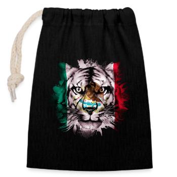 Mexico - Closable cotton gift bag (14x20cm) - black - Front