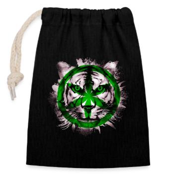 Padanie - Sac cadeau en coton avec cordon (14 x 20 cm) - noir - Devant