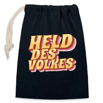 Held des Volkes - Verschließbarer Geschenkbeutel aus Baumwolle (14x20cm) - Navy - Vorne