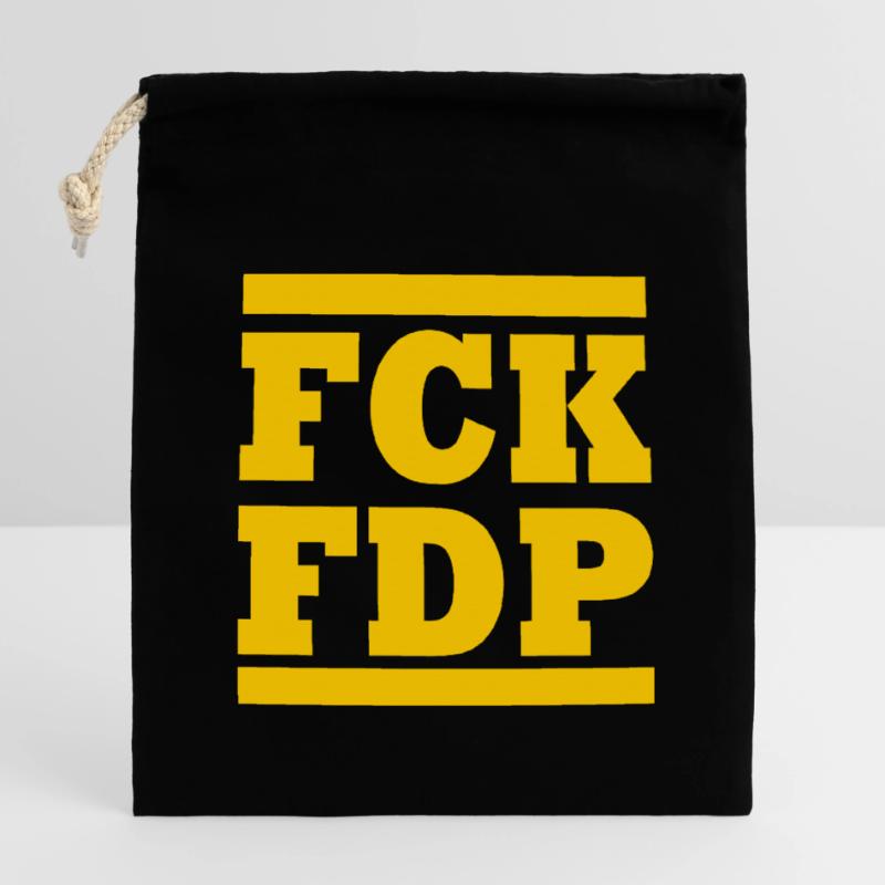 Fck fdp Sac cadeau en coton avec cordon (14 x 20 cm)