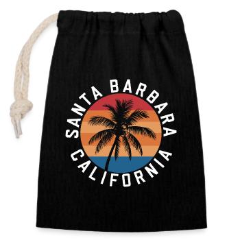 California Santa Barbara - Verschließbarer Geschenkbeutel aus Baumwolle (14x20cm) - Schwarz - Vorne
