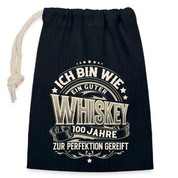 100.Geburtstag Whiskey Whisky - Verschließbarer Geschenkbeutel aus Baumwolle (14x20cm) - Navy - Vorne
