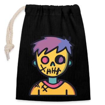 Zombie Halloween Creepy - Closable cotton gift bag (14x20cm) - black - Front
