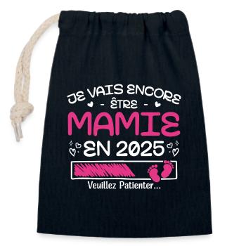I'm Still Going To Be A Granny In 2025 - Closable cotton gift bag (14x20cm) - navy - Front