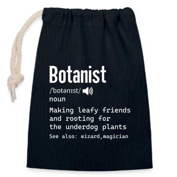 Botanist Definition for Science Nerdy Biologist - Closable cotton gift bag (14x20cm) - navy - Front