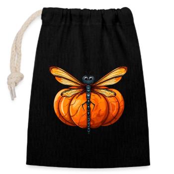 Dragonfly Pumpkin Lazy Halloween Party Costume Enfant - Sac cadeau en coton avec cordon (14 x 20 cm) - noir - Devant